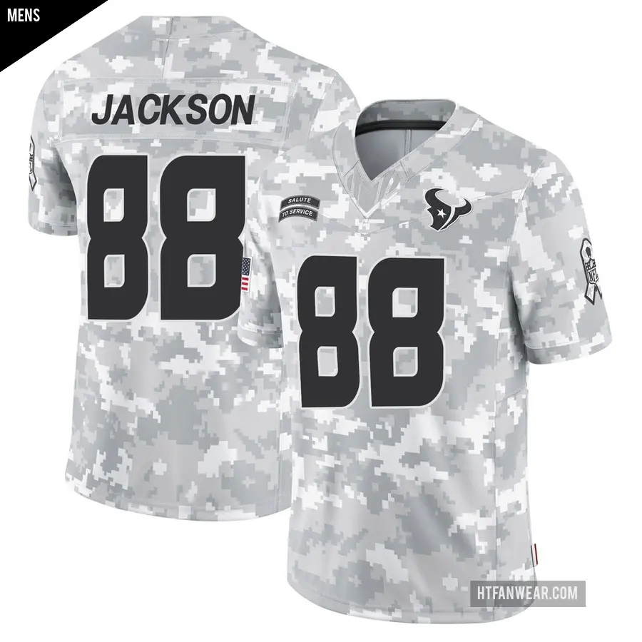 Men's Houston Texans ＃88 Jha'Quan Jackson Arctic Camo Limited 2024 Salute to Service Jersey