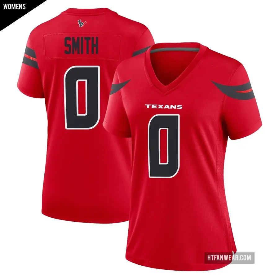 Women's Houston Texans ＃0 Braden Smith Red Game Alternate Jersey