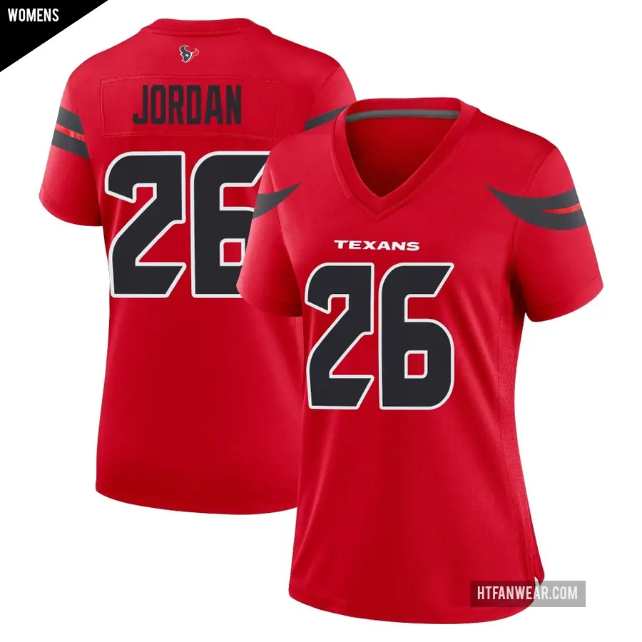 Women's Houston Texans ＃26 Jawhar Jordan Red Game Alternate Jersey
