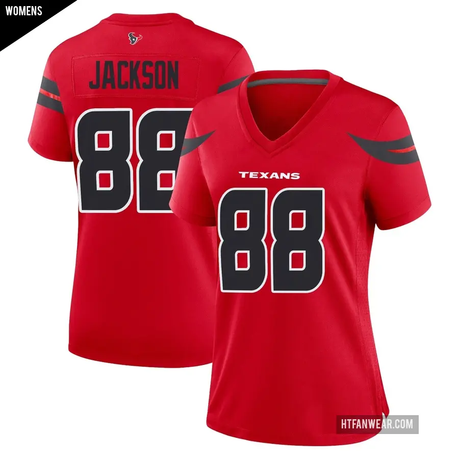 Women's Houston Texans ＃88 Jha'Quan Jackson Red Game Alternate Jersey