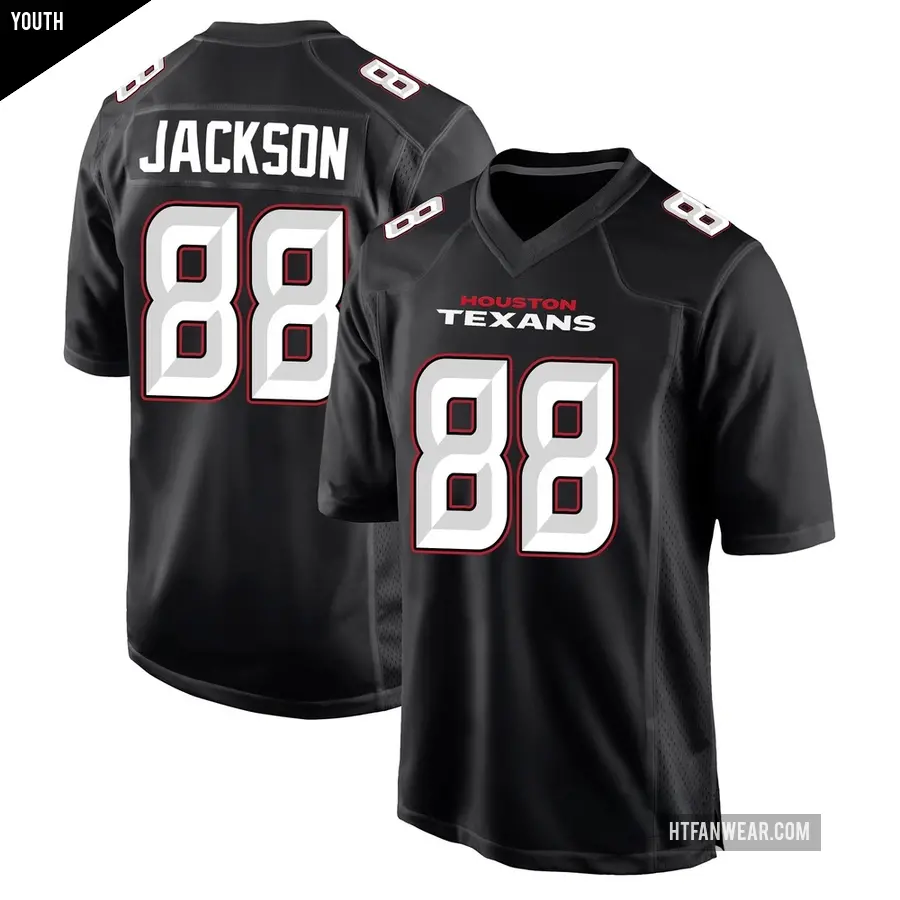 Youth Houston Texans ＃88 Jha'Quan Jackson Black Game Carbon Fashion Jersey
